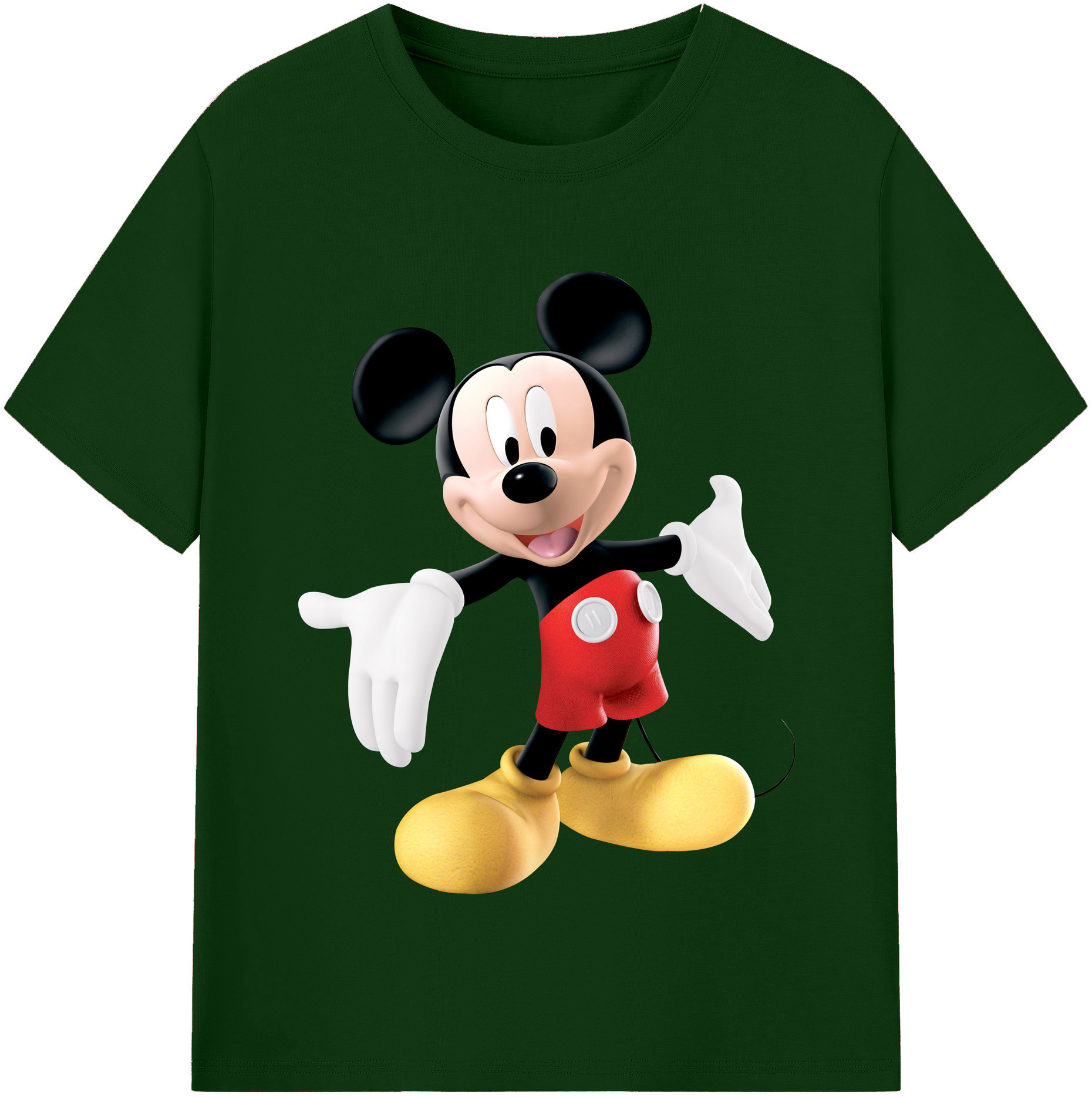 （画像用） ミッキーマウス Mickey Mouse 綿100％半袖Tシャツ（フロントプリント）